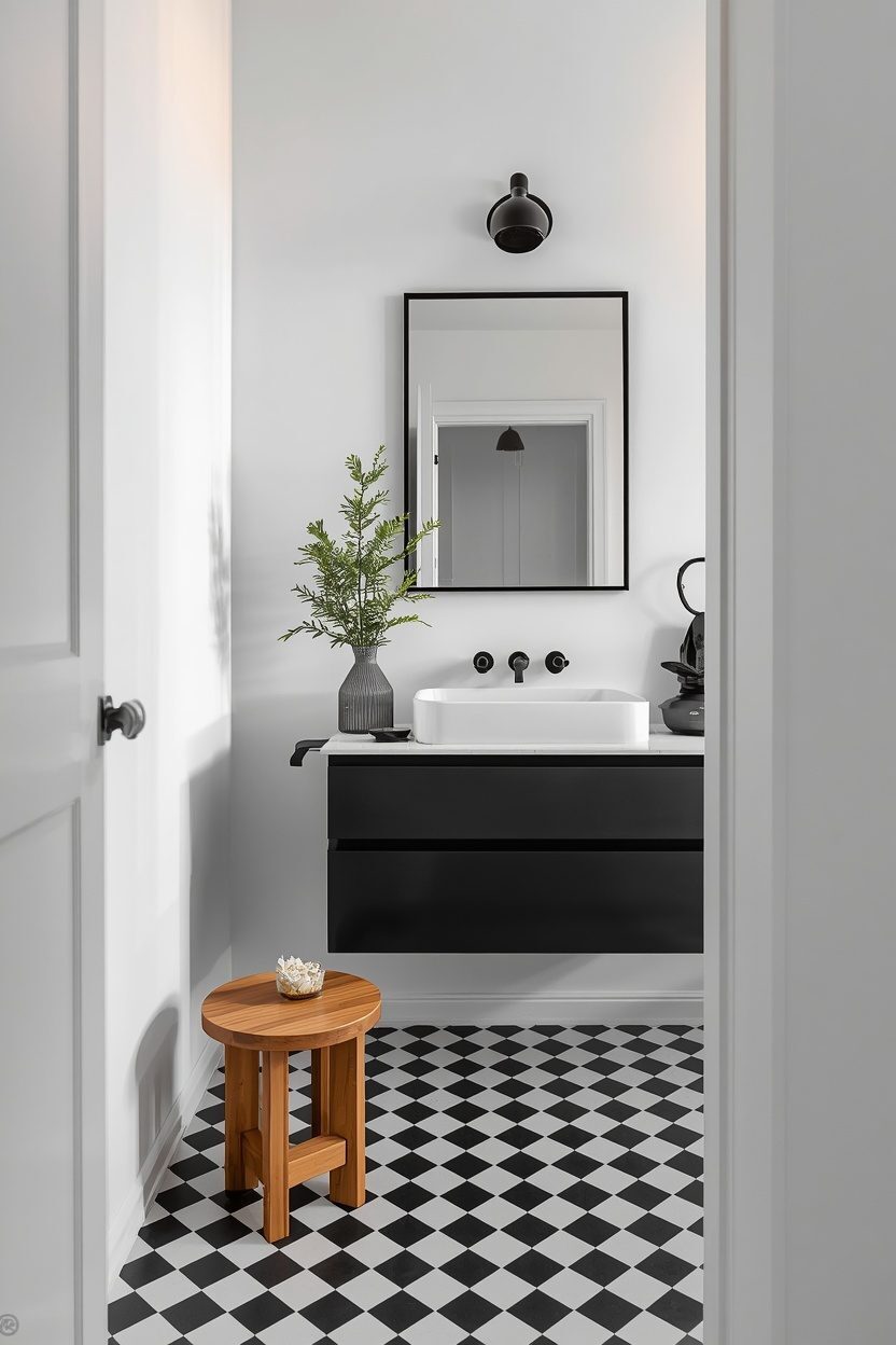 Black and White Modern Bathroom
