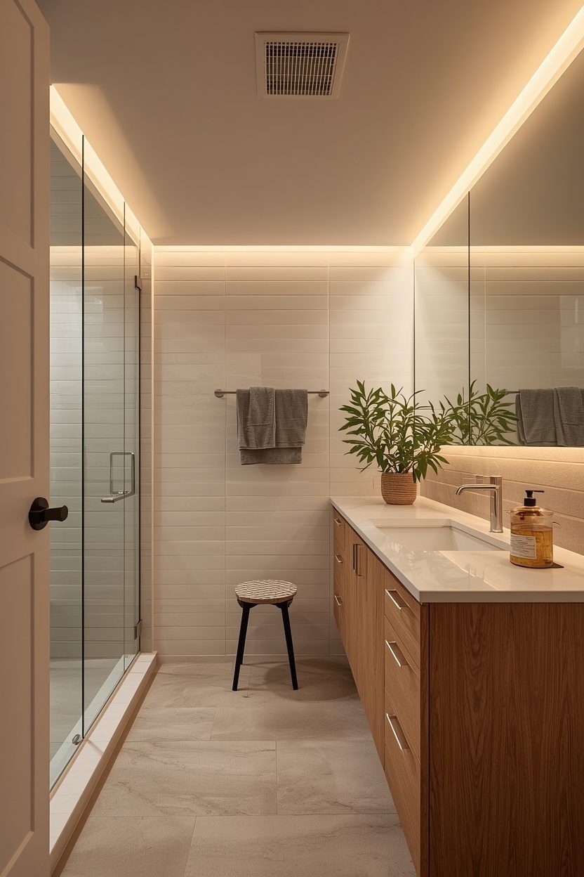 Stylish Basement Full Bathroom