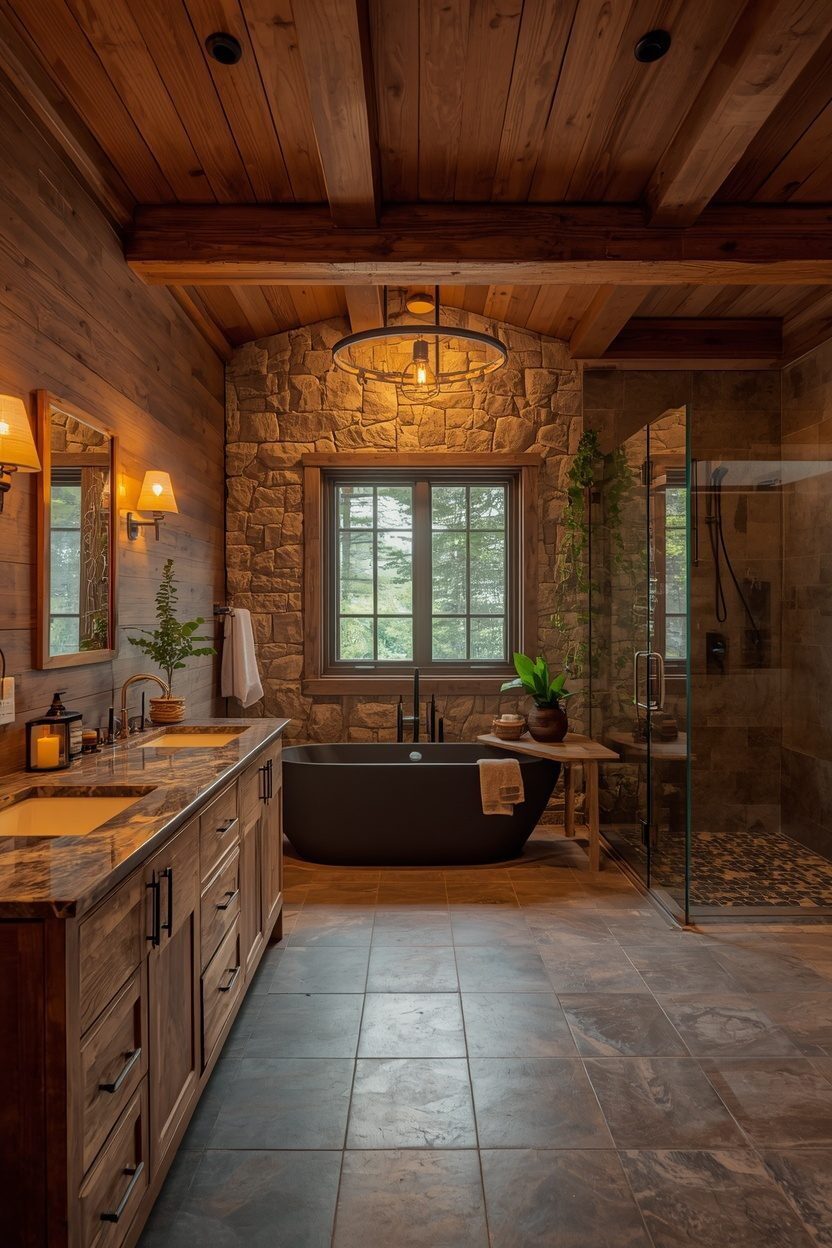 Rustic Modern Master Bathroom