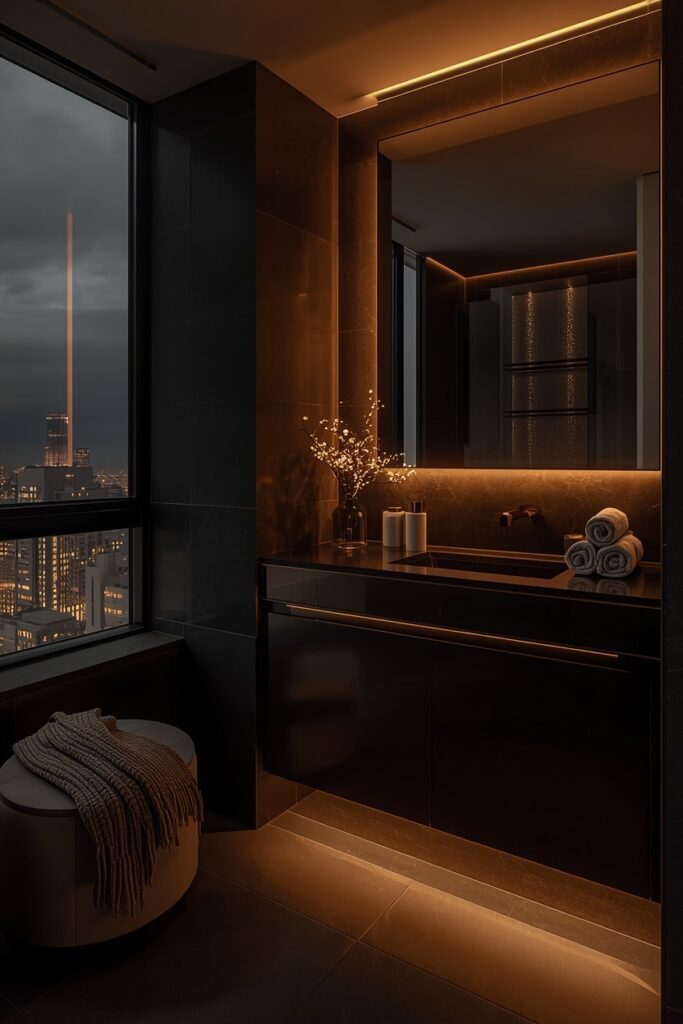 Lucid Origin Stunning Interior Photography Moody Penthouse Bathroom Modern Hotel Inspired Sty 0