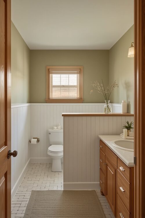 Half Wall Bathroom Ideas