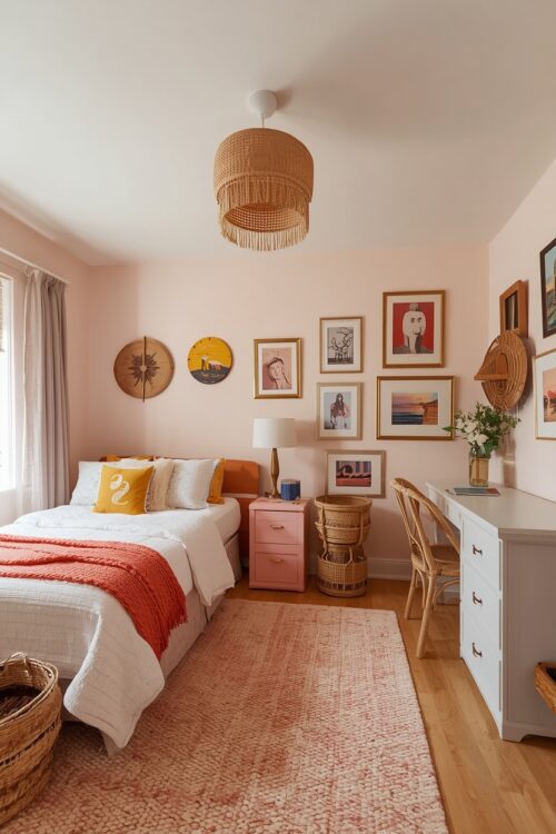 Boho Preppy Bedroom