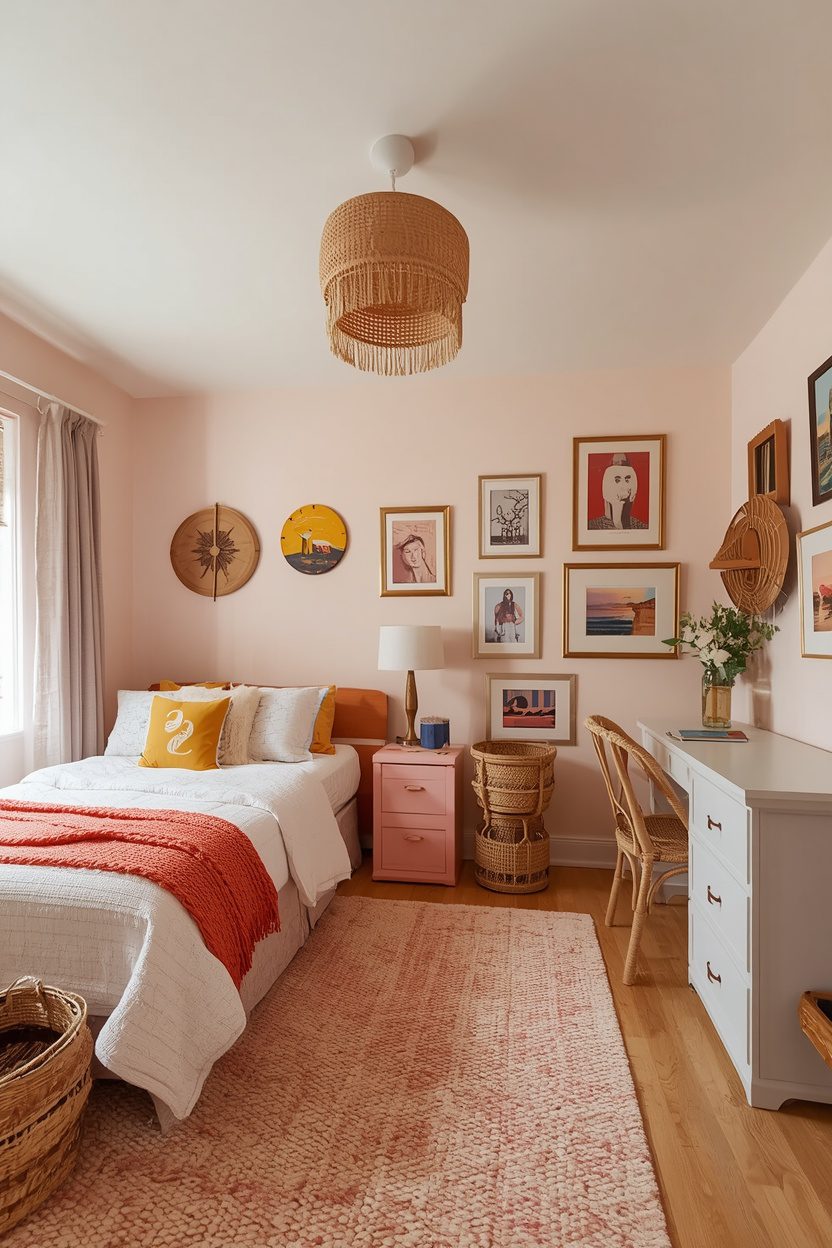 Boho Preppy Bedroom