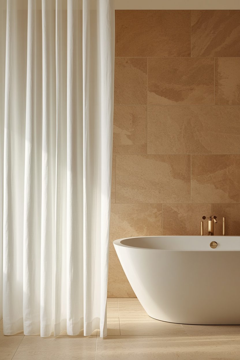 Minimalist Bathroom Curtain