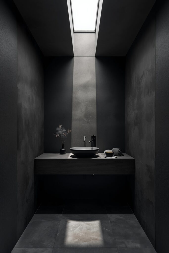 Lucid Origin Modern Interior Photography Minimalist Dark Bathroom Japanese Inspired Luxury St 0