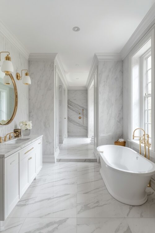 Long Narrow Luxury Bathroom
