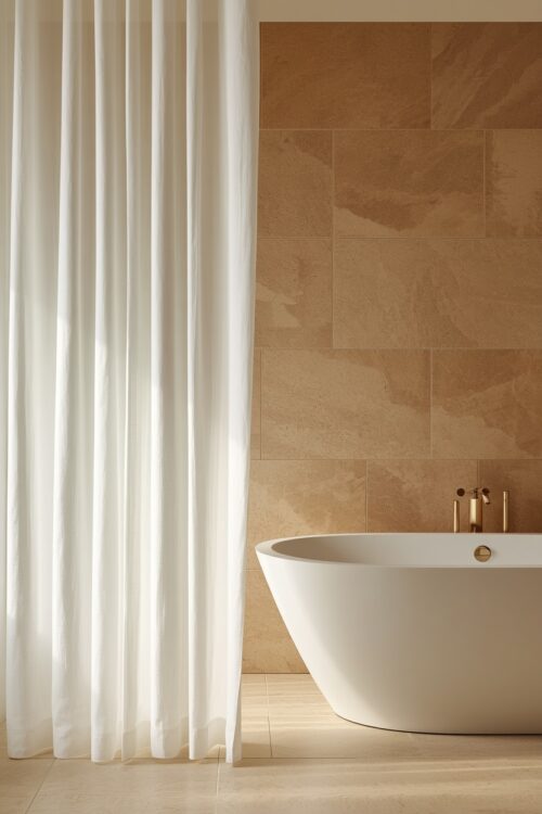 Minimalist Bathroom Curtain